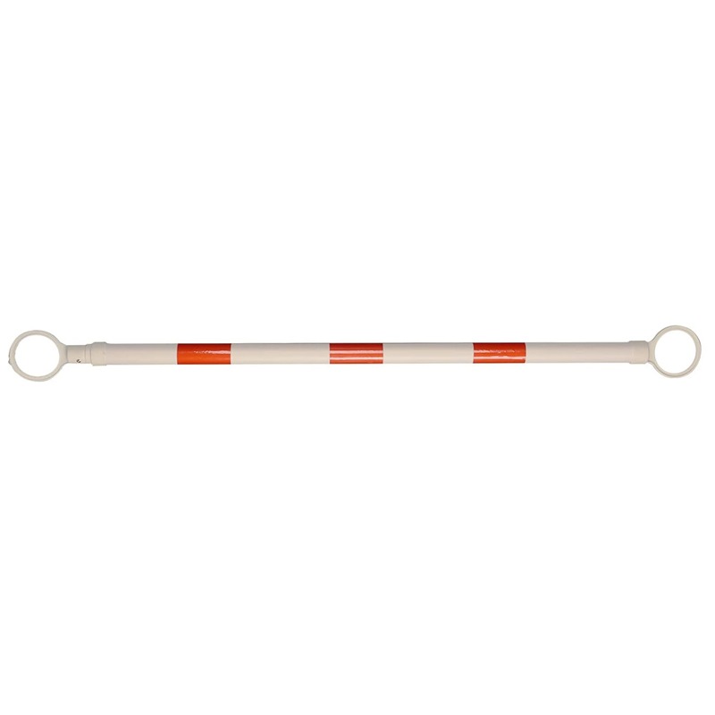 EXTENDABLE SAFETY CONE BAR, RED/WHITE, EXT TO 2.2M