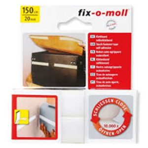 FIX-O-MOLL TOUCH FASTENER TAPE WHITE 150CMX20M - FM23-01