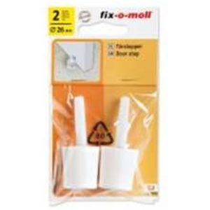 FIX-O-MOLL DOOR STOP WITH SCREW WHITE - FM37-01