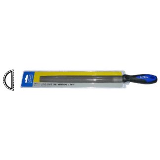 G-TECH HALF ROUND FILE W/ PLASTIC HANDLE