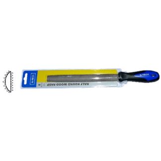 G-TECH WOOD RASP FILE HALF ROUND WITH PLASTIC HANDLE