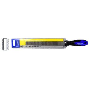 G-TECH WOOD RASP FLAT FILE W/ PLASTIC HANDLE