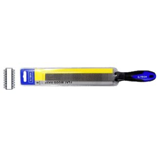 G-TECH WOOD RASP FLAT FILE W/ PLASTIC HANDLE
