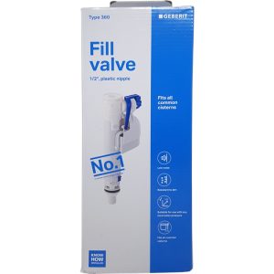 GEBERIT TYPE 360 FILLING VALVE FOR BOTTOM CONNECTION 1/2" WITH REFILL
