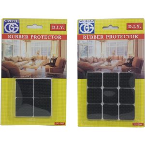 GG BLACK RUBBER SKID SQUARE DISC 25X25MM GG1044- 9PPP