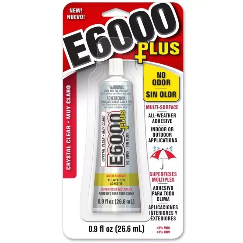 GOOP E6000+ ALLWEATHER MULTISURFACE ADHESIVE 26.6ML CRYSTALCLEAR -SILVER PK
