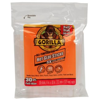 GORILLA HOT GLUE STICK 4" FULL SIZE 30CT [3033002]