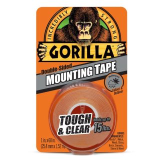 GORILLA TOUGH & CLEAR MOUNTING TAPE 1"X60" [6065003]