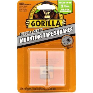 GORILLA MOUNTING TAPE 7LBS 1"X1" (24PCS/PKT) [6067202]