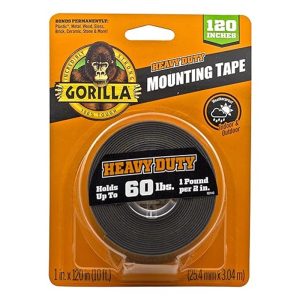 GORILLA HD BLACK MOUNTING TAPE 60LBS 1"X120" [102441]