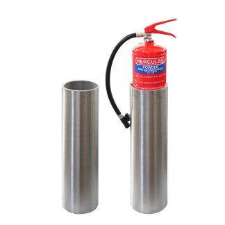 HERCULES STAINLESS STEEL PORTABLE FIRE EXTINGUISHER FLOOR STAND