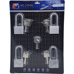 HG HD LONG PADLOCK 4-PC MASTER KEY
