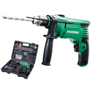 HIKOKI 13MM (1/2") IMPACT DRILL WITH ACCESSORIES KIT, 550W, DV13VST