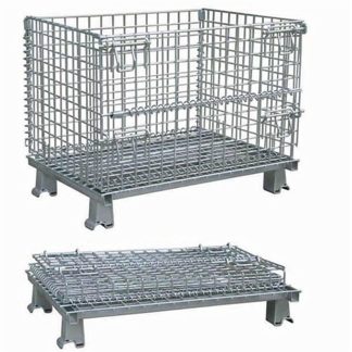 HORME® COLLAPSIBLE GALVANIZED WIRE CONTAINER, 800*600*640H, CAP.700KG