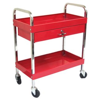 HORME® 2TIER TOOL CART WITH LOCKABLE DRAWER, TC303D