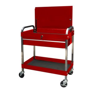 HORME® 2TIERS TOOL CART W/LOCKABLE COMPARTMENT & DRAWER, TC303E