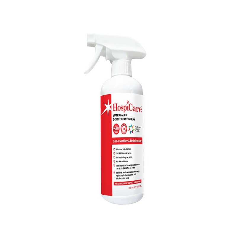 HOSPICARE WATERBASED DISINFECTANT SPRAY 500ML