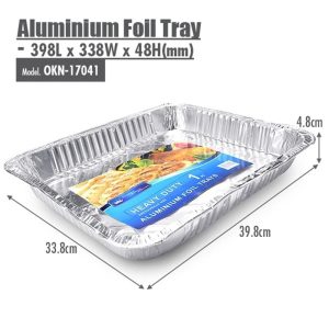 HOUZE ALUMINIUM FOIL TRAY 398X338X48MM OKN-17041