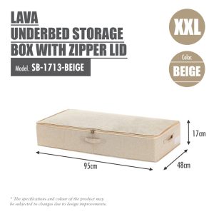 HOUZE LAVA UNDERBED STORAGE BOX WITH ZIPPER XXL-SIZE SB-1713