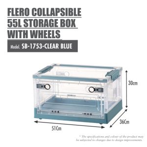 HOUZE 55L STORAGE BOX /W WHEELS SB-1753