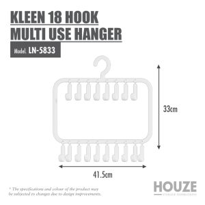 HOUZE KLEEN 18 HOOK MULTI USE HANGER LN-5833