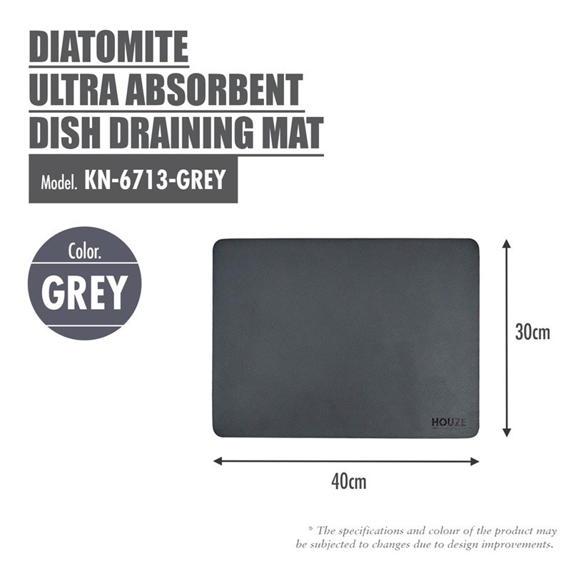 HOUZE DIATOMITE ULTRA ABSORBENT DISH DRAINING MAT KN-6713