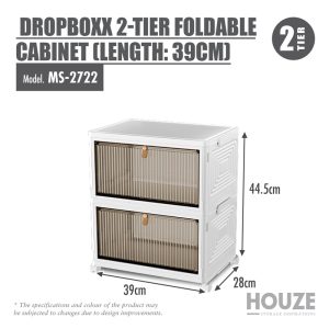 HOUZE DROPBOXX 2-TIER FOLDABLE CABINET (LENGTH: 39CM) MS-2722