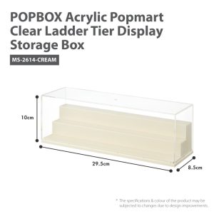 HOUZE POPBOX ACRYLIC POPMART LADDER TIER DISPLAY (WIDTH: 8.5CM) MS-2614-CREAM
