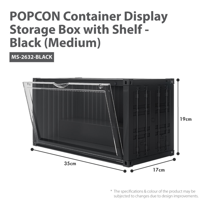 HOUZE POPCON CONTAINER DISPLAY WITH SHELF (MEDIUM) MS-2632