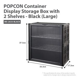 HOUZE POPCON CONTAINER DISPLAY WITH 2 SHELVES (LARGE) MS-2633