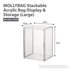 HOUZE MOLLYBAG STACKABLE ACRYLIC BAG DISPLAY (LARGE) MS-2682-CLEAR