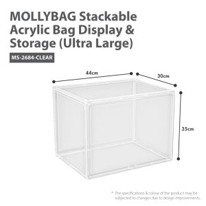 HOUZE MOLLYBAG STACKABLE ACRYLIC BAG DISPLAY (ULTRA LARGE) MS-2684-CLEAR