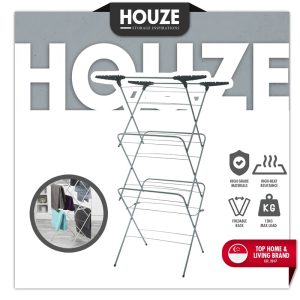 HOUZE DEICH 3-TIER 15M FOLDING FREE CLOTHES AIRER LN-5322