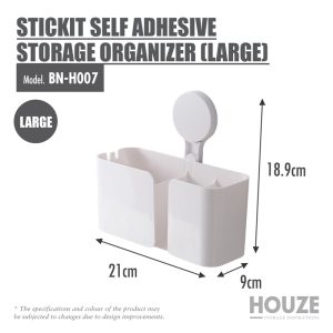 HOUZE STICKIT SELF ADHESIVE STORAGE ORGANIZER (LARGE) BN-H007