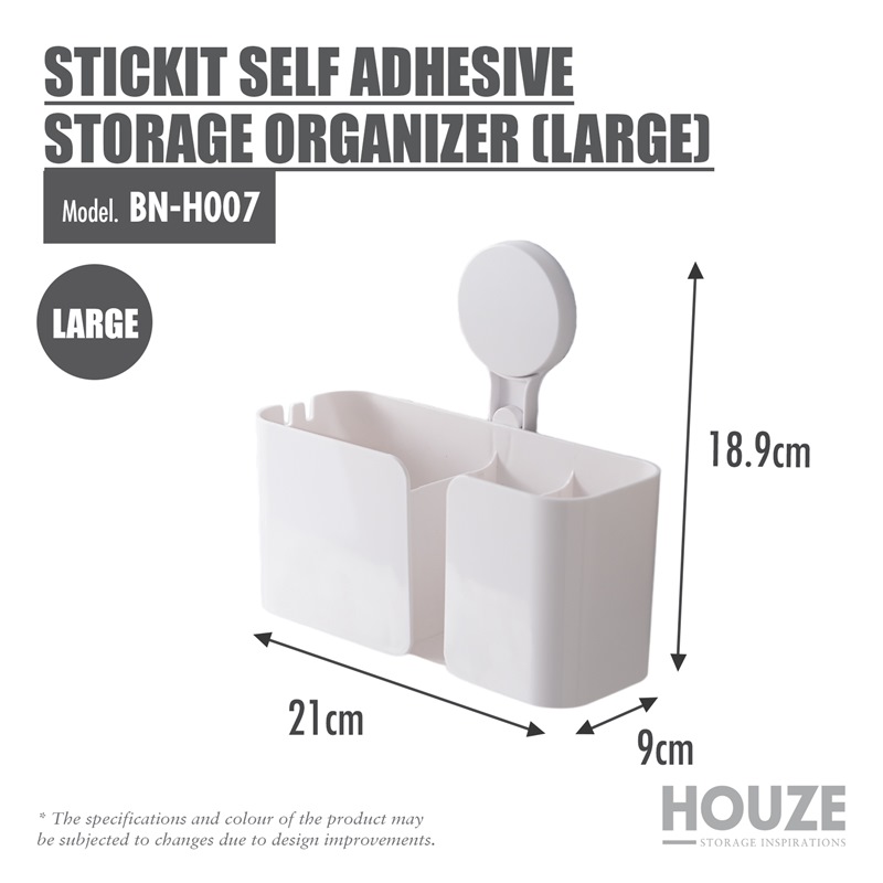 HOUZE STICKIT SELF ADHESIVE STORAGE ORGANIZER (LARGE) BN-H007