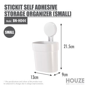 HOUZE STICKIT SELF ADHESIVE STORAGE ORGANIZER (SMALL) BN-H044