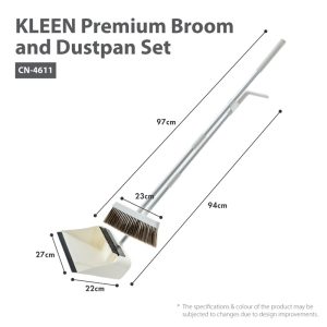 HOUZE KLEEN PREMIUM BROOM AND DUSTPAN SET CN-4611