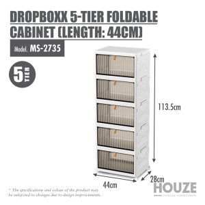 HOUZE DROPBOXX 5-TIER FOLDABLE CABINET (LENGTH: 44CM) MS-2735