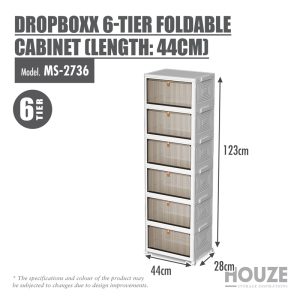 HOUZE DROPBOXX 6-TIER FOLDABLE CABINET (LENGTH: 44CM) MS-2736