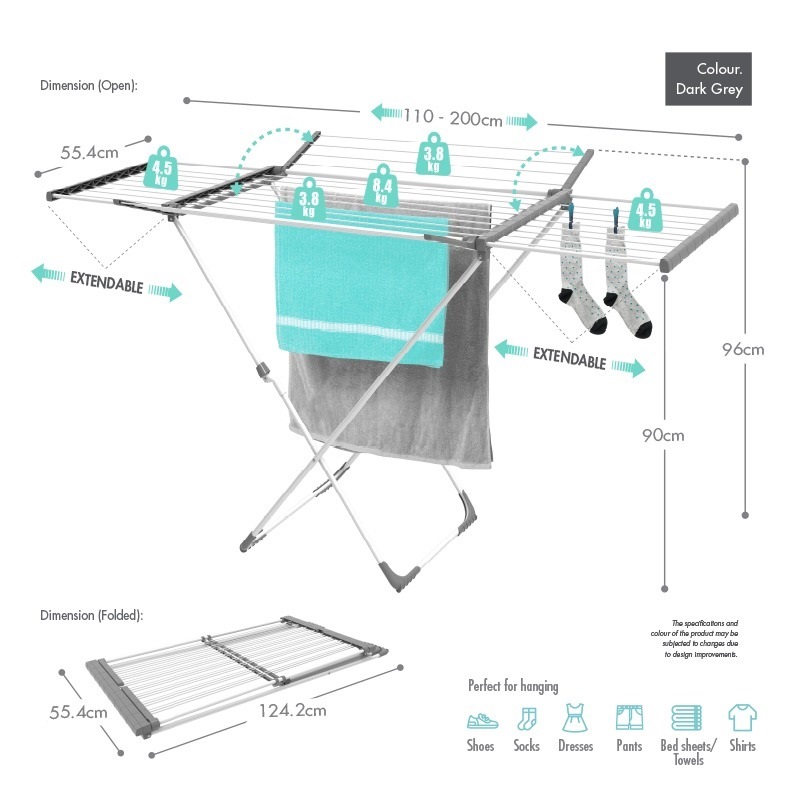 HOUZE KRUSTY EXTENDABLE DRYING RACK (25 METRE) LN-5374