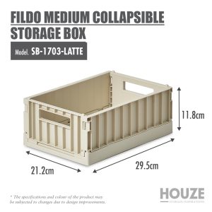 HOUZE FILDO MEDIUM STORAGE BOX SB-1703-LATTE