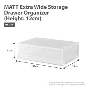 HOUZE MATT STORAGE DRAWER ORGANIZER (HEIGHT: 12CM) MS-2411