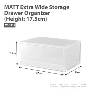 HOUZE MATT STORAGE DRAWER ORGANIZER (HEIGHT: 17.5CM) MS-2413