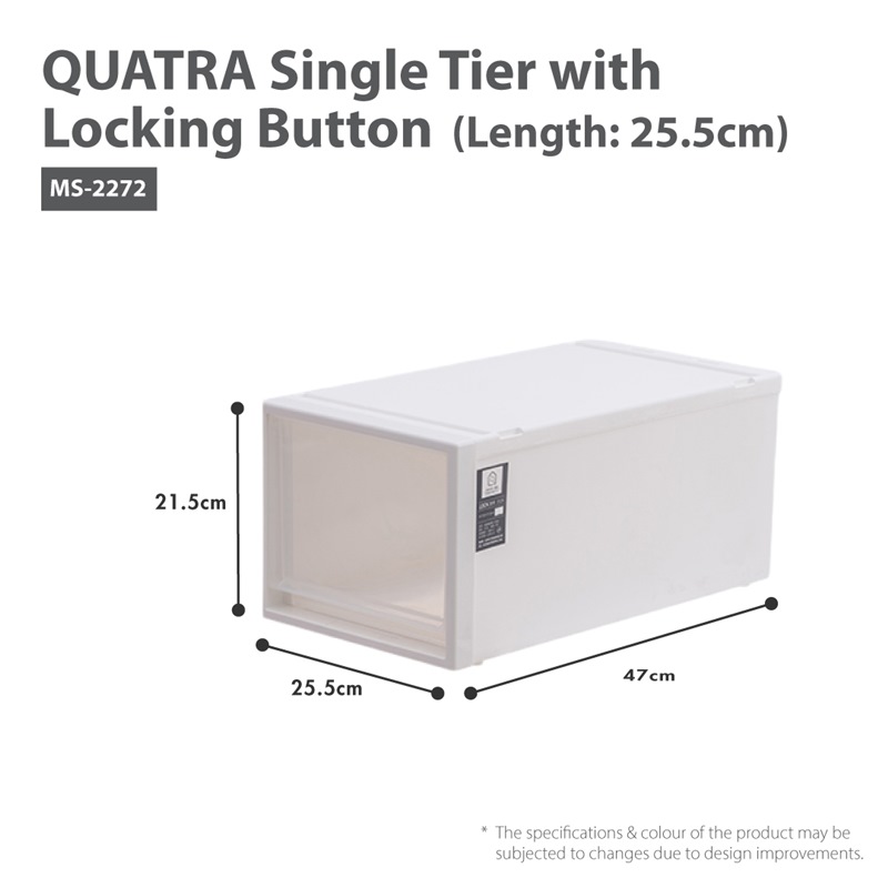 HOUZE QUATRA SINGLE TIER WITH LOCKING BUTTON (LENGTH: 25.5CM) MS-2272