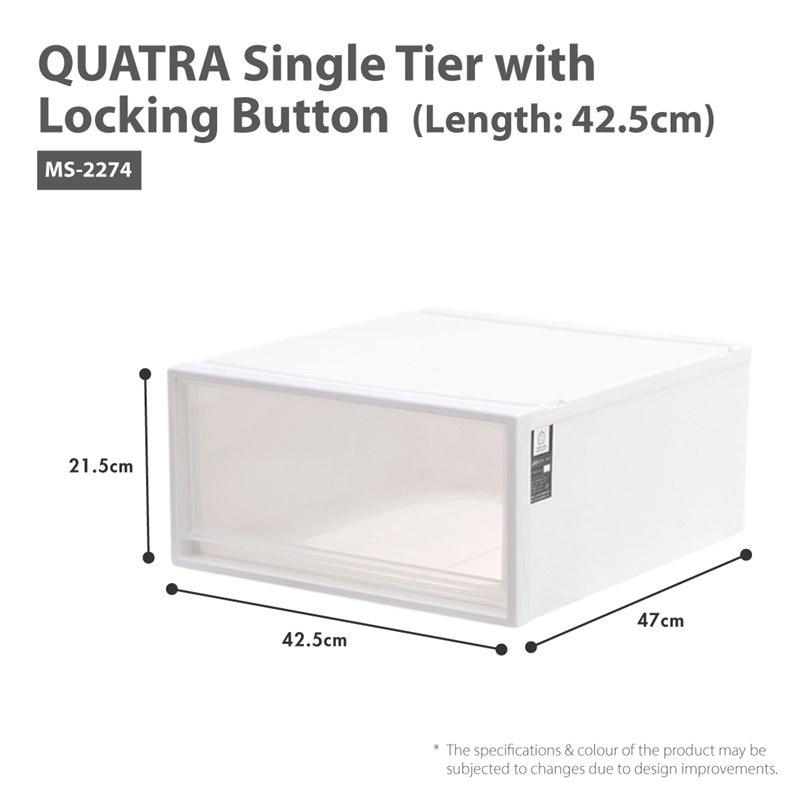 HOUZE QUATRA SINGLE TIER WITH LOCKING BUTTON (LENGTH: 42.5CM) MS-2274