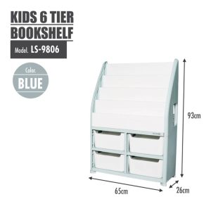 HOUZE TOCAR KIDS 6 TIER BOOKSHELF LS-9806