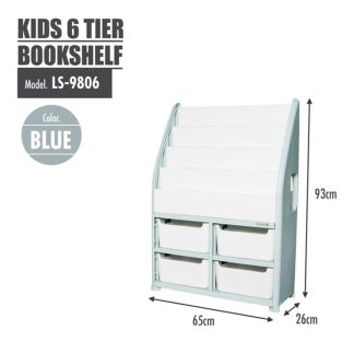 HOUZE TOCAR KIDS 6 TIER BOOKSHELF LS-9806