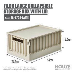 HOUZE FILDO LARGE STORAGE BOX WITH LID SB-1705-LATTE