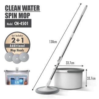 HOUZE CLEAN WATER SPIN MOP CN-4501-GREY