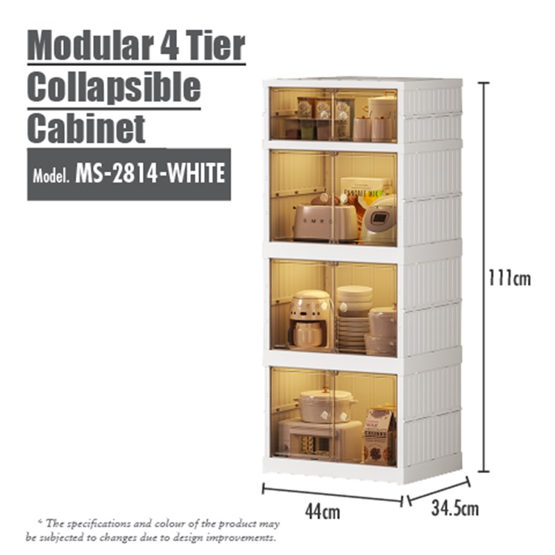 HOUZE MODULAR 4 TIER COLLAPSIBLE CABINET MS-2814